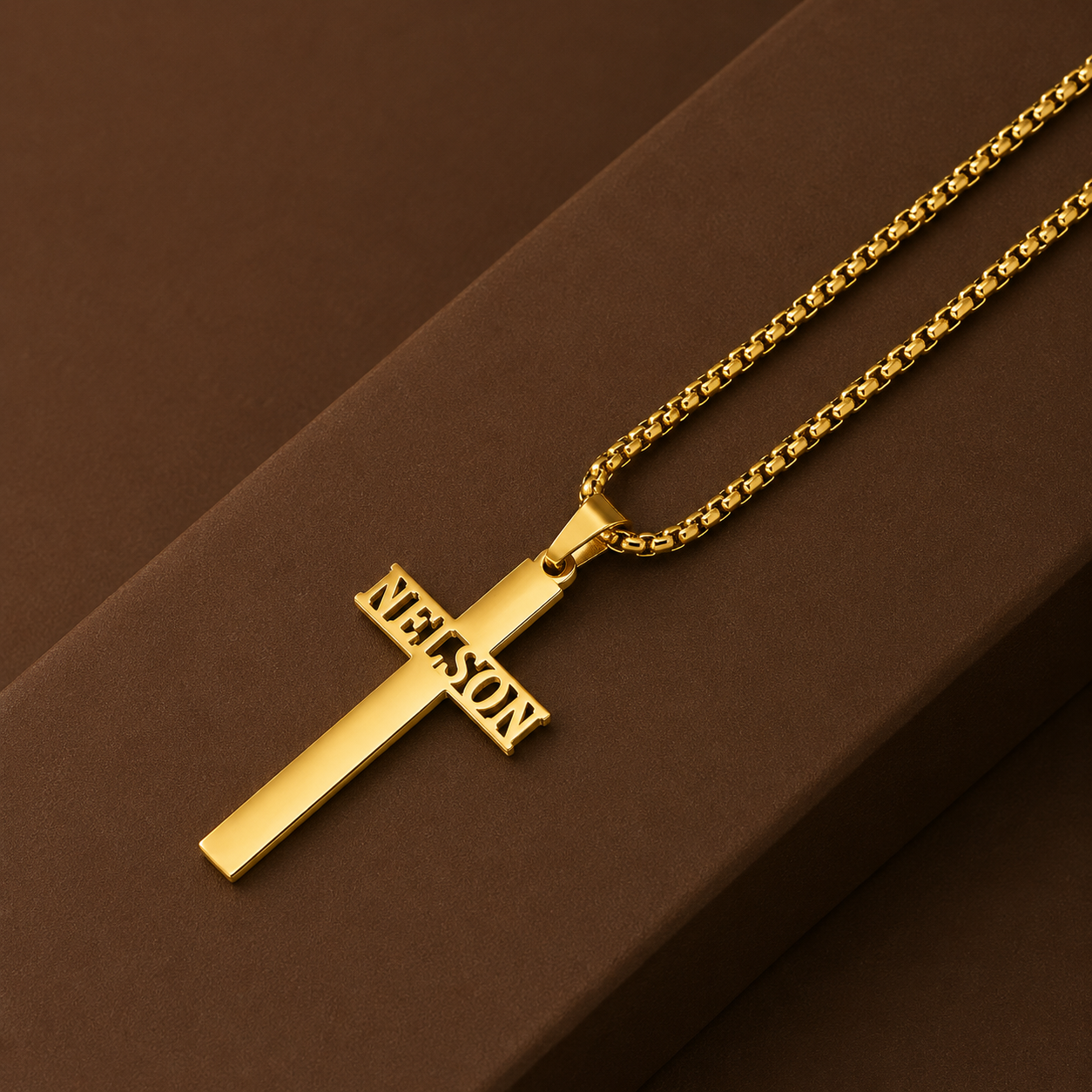 Collares con nombre para hombre - Bronce + acero