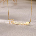COLLAR CON NOMBRE CON CARITA FELIZ