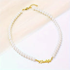 COLLAR CON NOMBRE PARA NIÑAS CON PERLAS DE NACAR