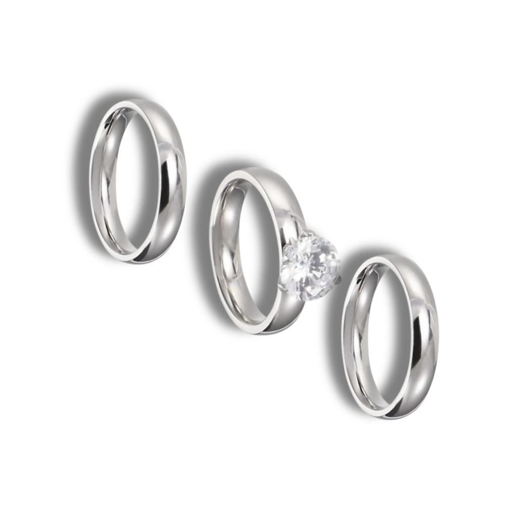 TRIO DE ANILLOS PARA PAREJA