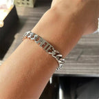 PULSERA CON NOMBRE CADENA TIPO CUBANA