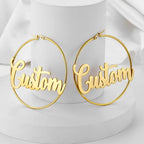 ARETES HOOPS CON NOMBRE