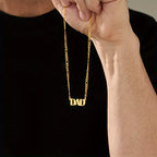 COLLAR NOMBRE CON CADENA TIPO CARTIER