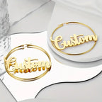 ARETES HOOPS CON NOMBRE