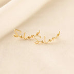 ARETES CON NOMBRE CURSIVA