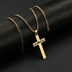 COLLAR CON NOMBRE CON CRUZ VERTICAL
