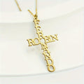 COLLAR CON NOMBRE EN FORMA DE CRUZ