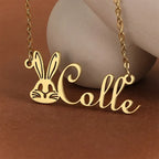COLLAR CON NOMBRE Y CONEJITO