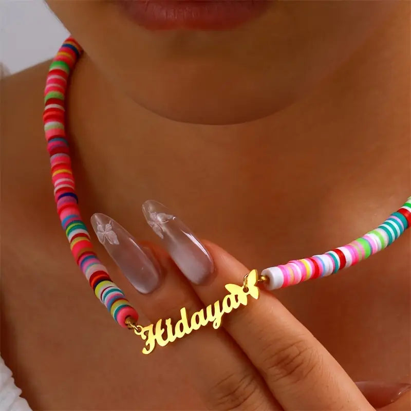 COLLAR CON NOMBRE Y FIMO