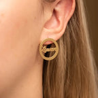 ARETES CIRCULO CON NOMBRE