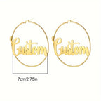 ARETES HOOPS CON NOMBRE