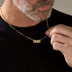 COLLAR NOMBRE CON CADENA TIPO CARTIER