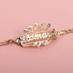 PULSERA CON NOMBRE DOBLE CAPA