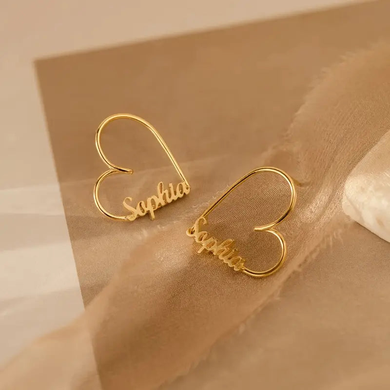ARETES CORAZON CON NOMBRE