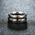 DUO DE ANILLOS CORAZON COMPARTIDO REAL LOVE