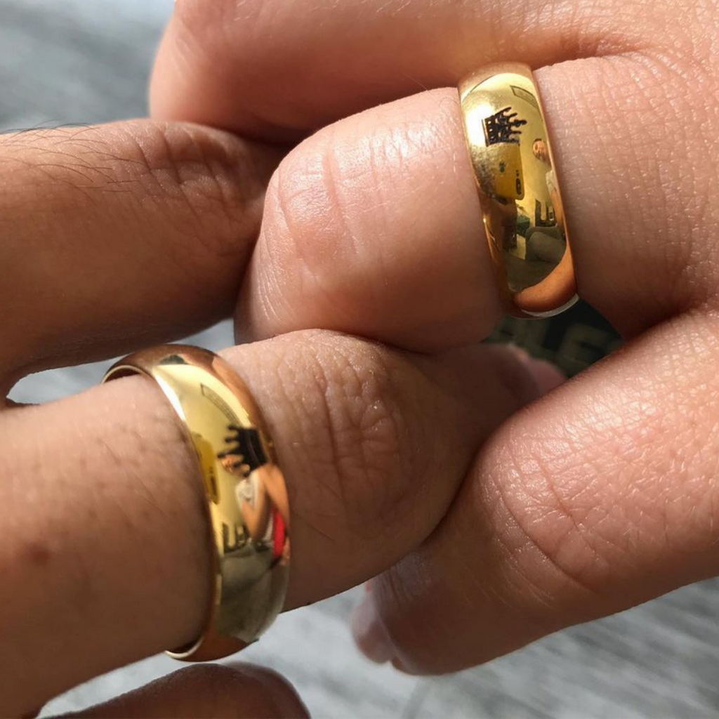 DUO DE ANILLOS PARA PAREJA PERSONALIZADOS