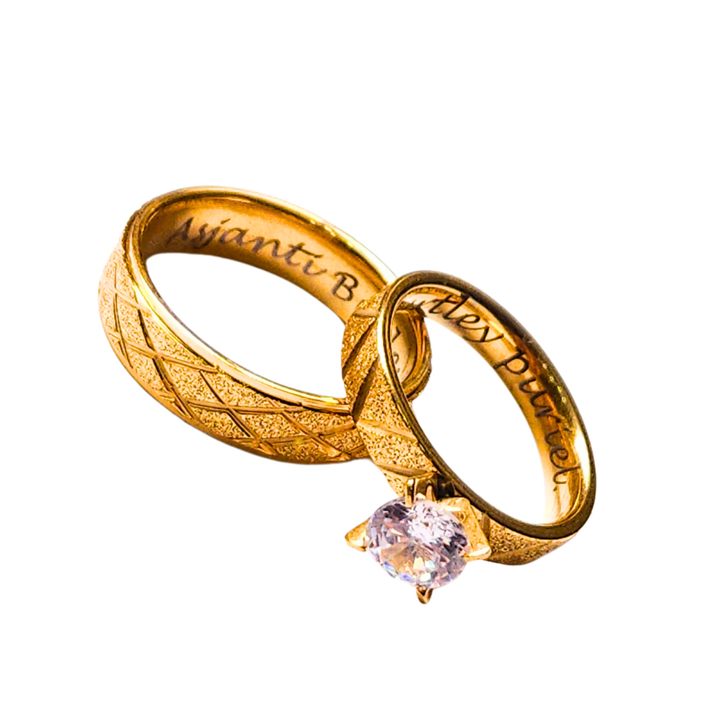 DUO DE ANILLOS ESCARCHADOS - ULTIMAS TALLAS