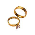 DUO DE ANILLOS ESCARCHADOS - ULTIMAS TALLAS