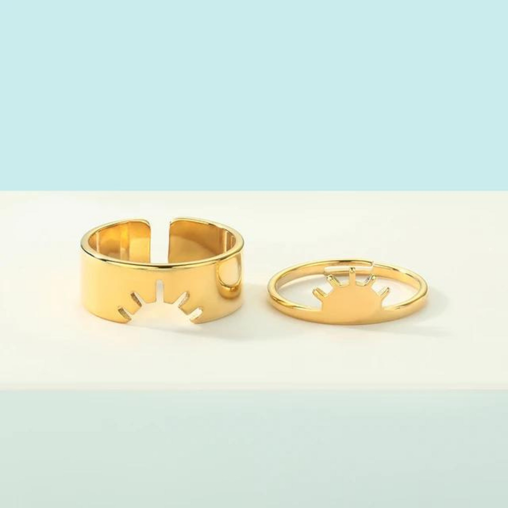 DUO DE ANILLOS PARA PAREJA "eres mi sol"