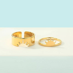 DUO DE ANILLOS PARA PAREJA "eres mi sol"