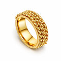 Double golden rotating chain couple ring (last sizes)