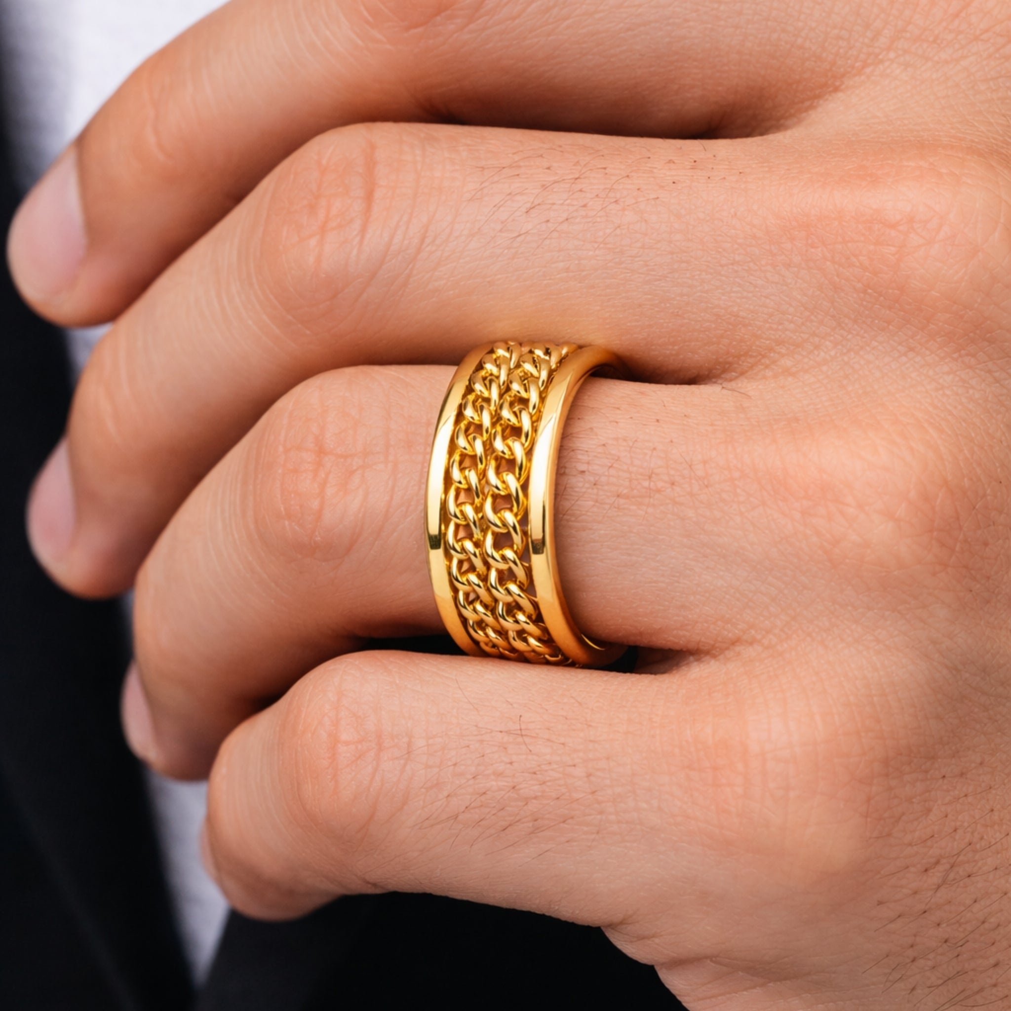 ANILLO ANTIESTRES CON CADENA GIRATORIA