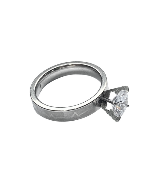 ANILLO DE PROMESA LINEA DE LA VIDA CON CIRCON - ULTIMAS TALLAS