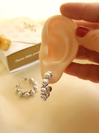Hoop and pearl earrings x 8