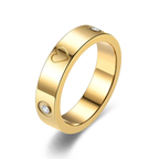 DUO DE ANILLOS CORAZON Y CIRCONES - ULTIMAS TALLAS