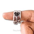 DUO DE ANILLOS CON HUELLAS DACTILARES