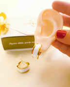 Enameled candonga earrings