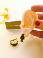 Enameled candonga earrings