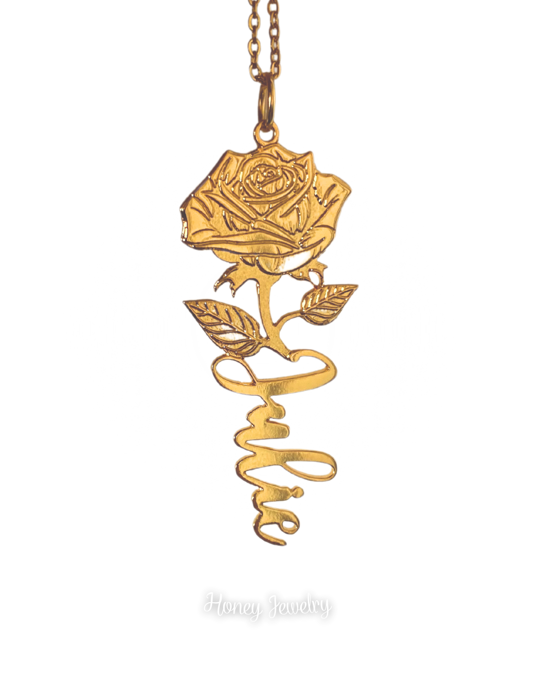 COLLAR CON NOMBRE Y TU FLOR DE NACIMIENTO