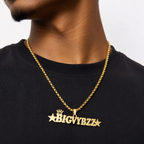 Collar con nombre corona y estrellas