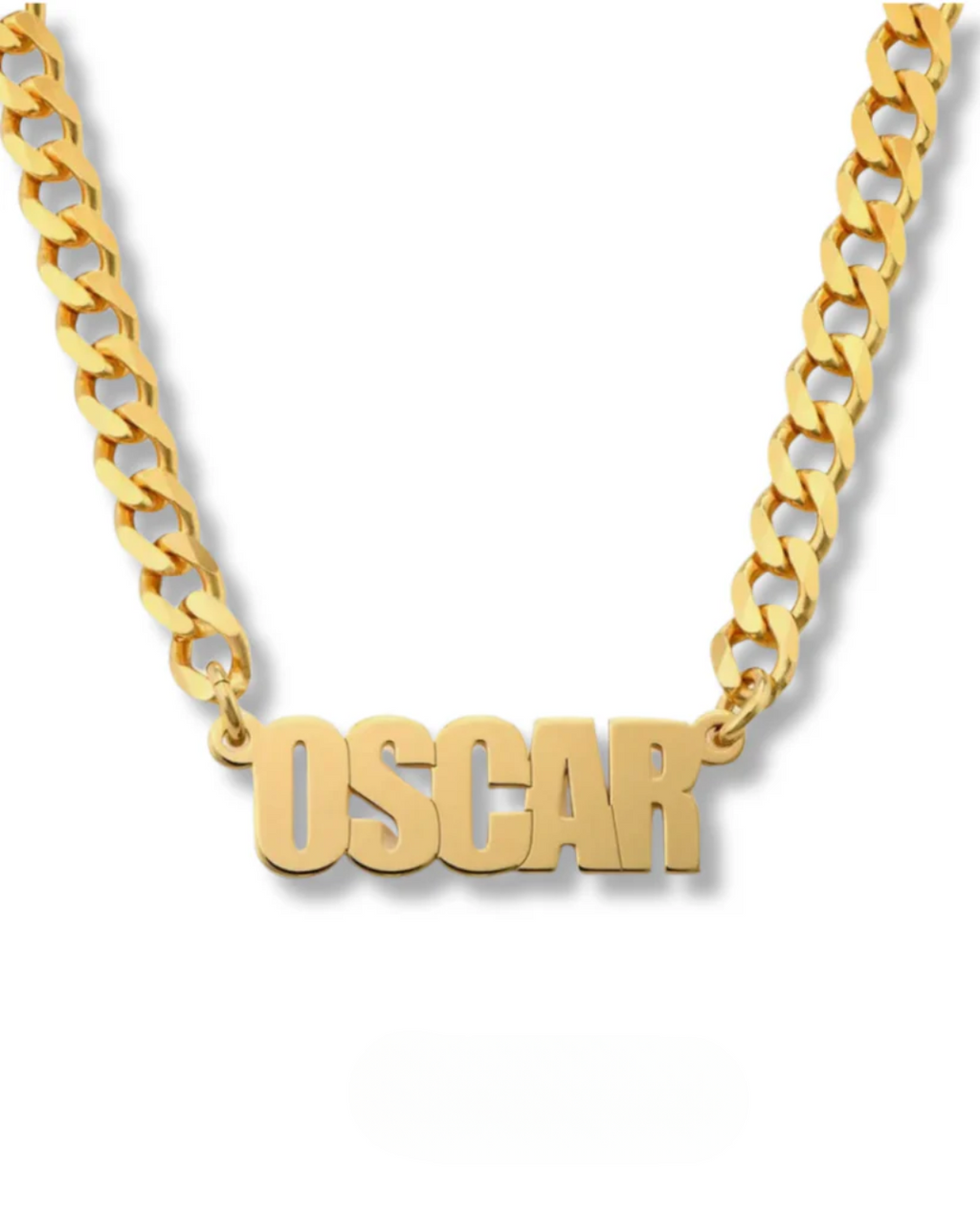 COLLAR CON NOMBRE Y CADENA GRUESA