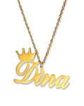 COLLAR CON NOMBRE Y CORONA EN INICIAL