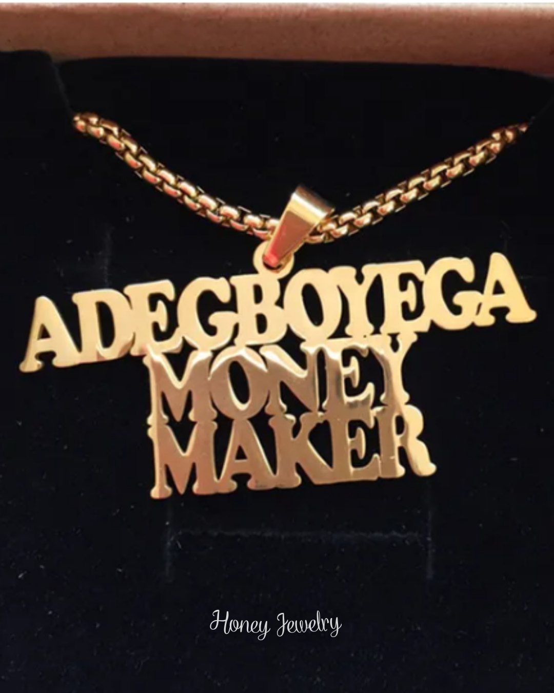 COLLAR CON TRIPLE NOMBRE Y CADENA GRUESA