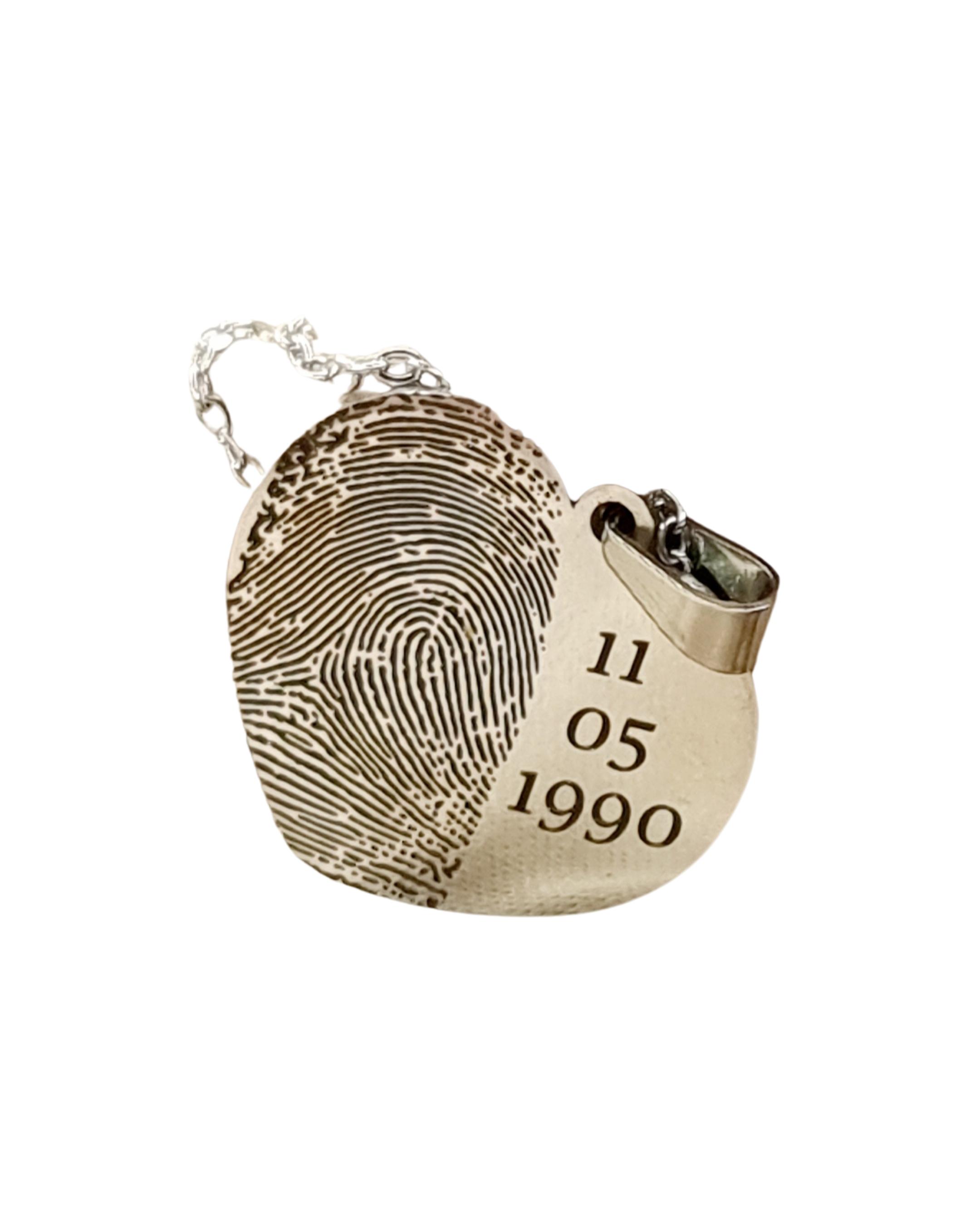 Hartketting met vingerafdruk
