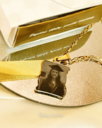 Parchment plate necklace