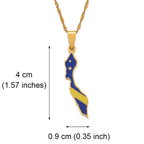 COLLAR MAPA CURACAO BANDERA DE COLOR