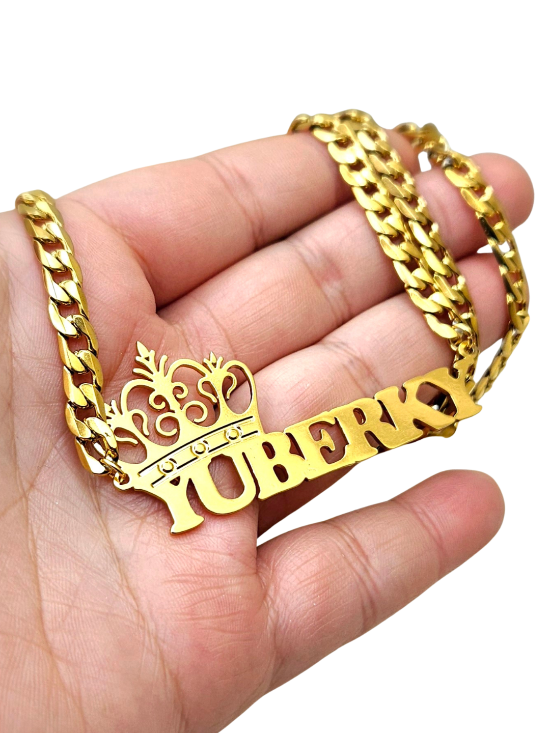 COLLAR CON NOMBRE CON CORONA REINA MAXI