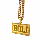 COLLAR PLACA BOLD RELIEVE