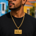 COLLAR PLACA BOLD RELIEVE