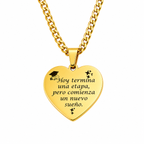 COLLAR PLACA CORAZÓN CON FOTOGRABADO PERSONALIZADO