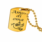 Collar placa militar personalizada