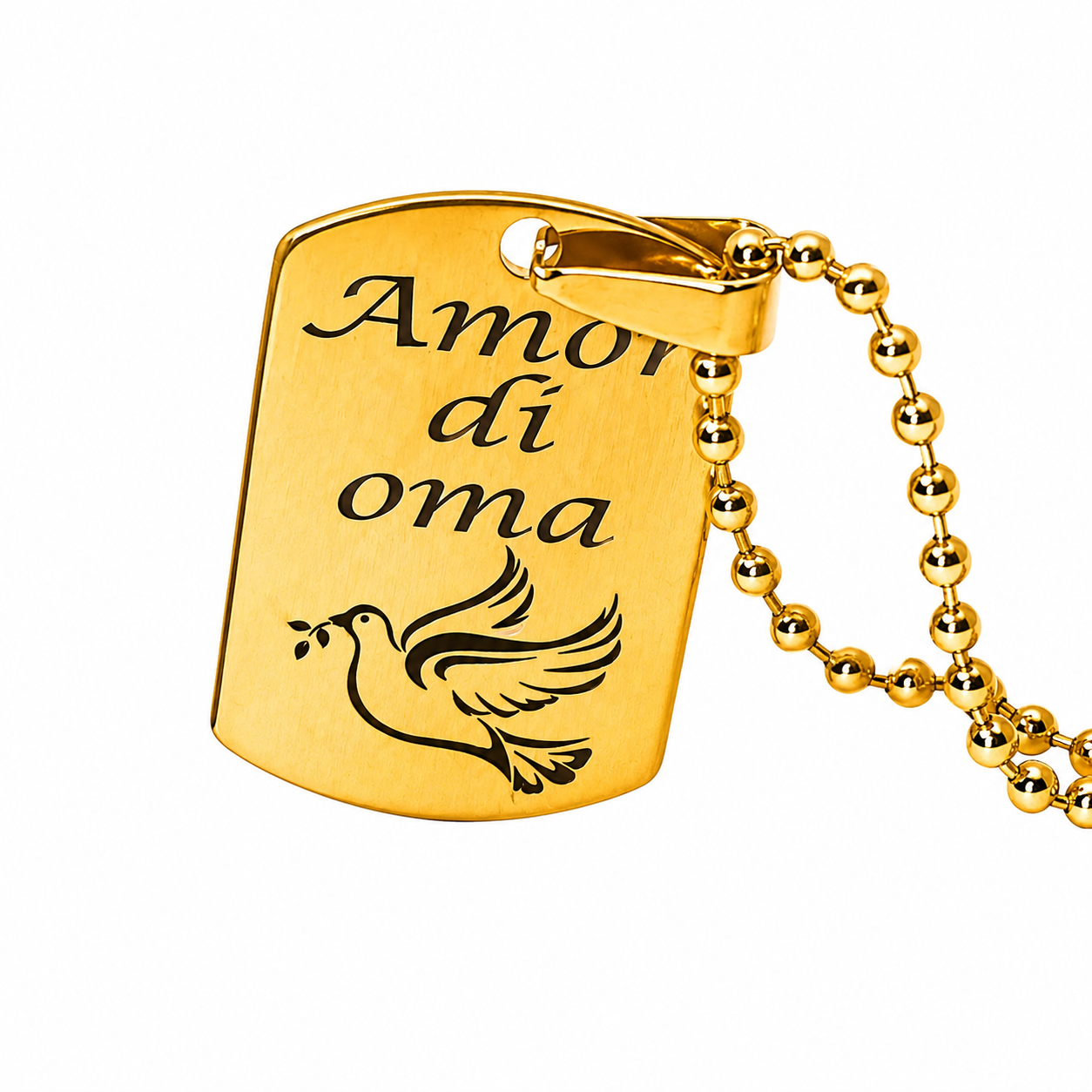 Collar placa militar personalizada