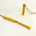 COLLAR PARA PAREJA BARRA CON MENSAJE OCULTO 360°