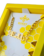 Herenketting met naam in hoofdletters en dikke ketting