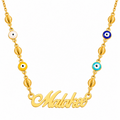 COLLAR NOMBRE CLÁSICO CON CADENA OJO TURCO
