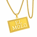 COLLAR PLACA BOLD RELIEVE